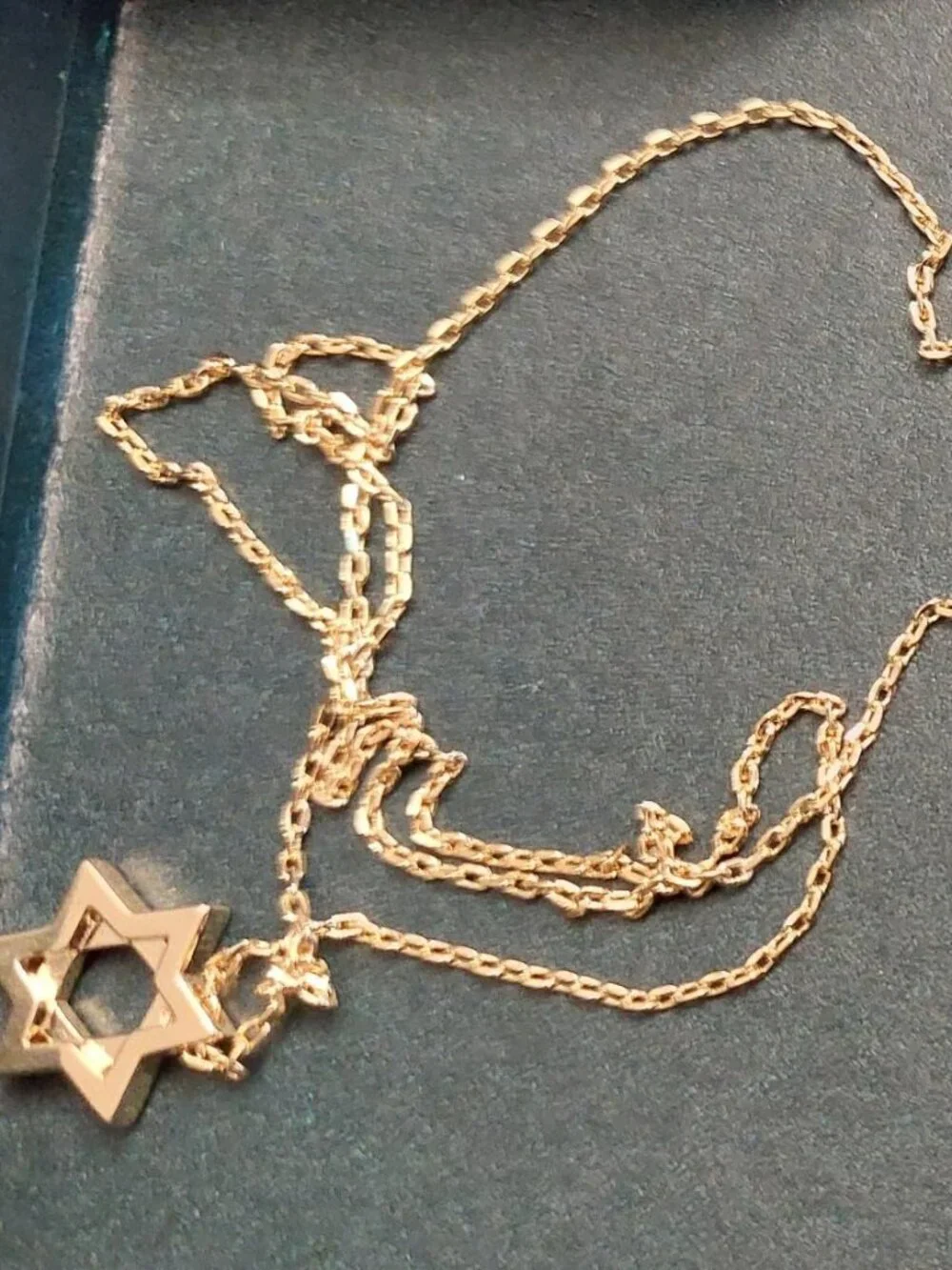 Neiman Marcus 14K Gold Plated Star of David Pendant Necklace